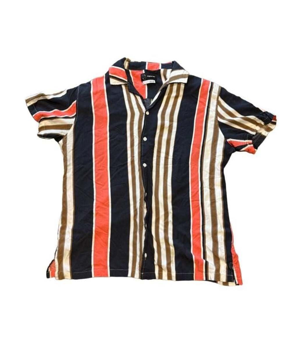 Original Use Striped Short Sleeve Button-Up Shirt